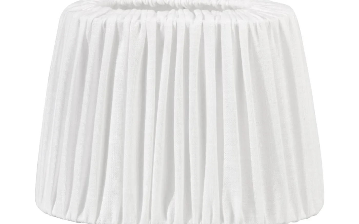 Omera Oval Lampskärm 27cm Veckad Classico Vit