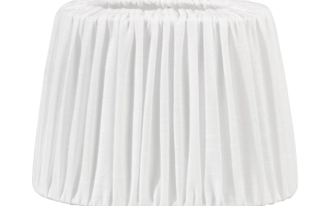 Omera Oval Lampskärm 20cm Veckad Classico Vit