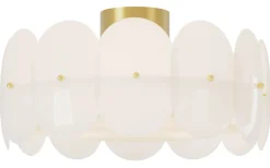 Omlott Plafond 53cm Mässing/Vit