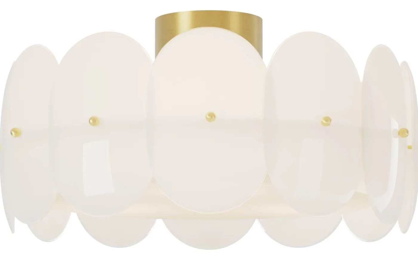 Omlott Plafond 53cm Mässing/Vit