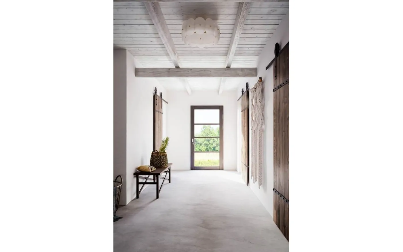 Omlott Plafond 53cm Mässing/Vit