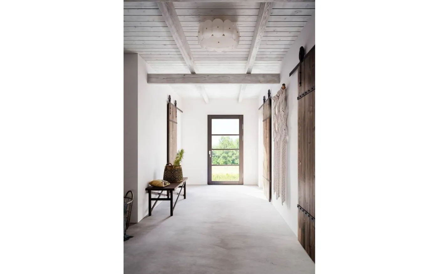 Omlott Plafond 53cm Mässing/Vit