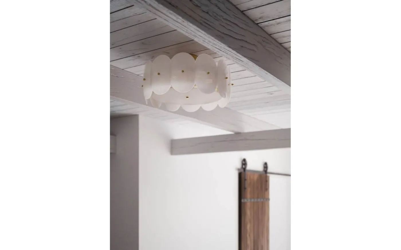 Omlott Plafond 53cm Mässing/Vit