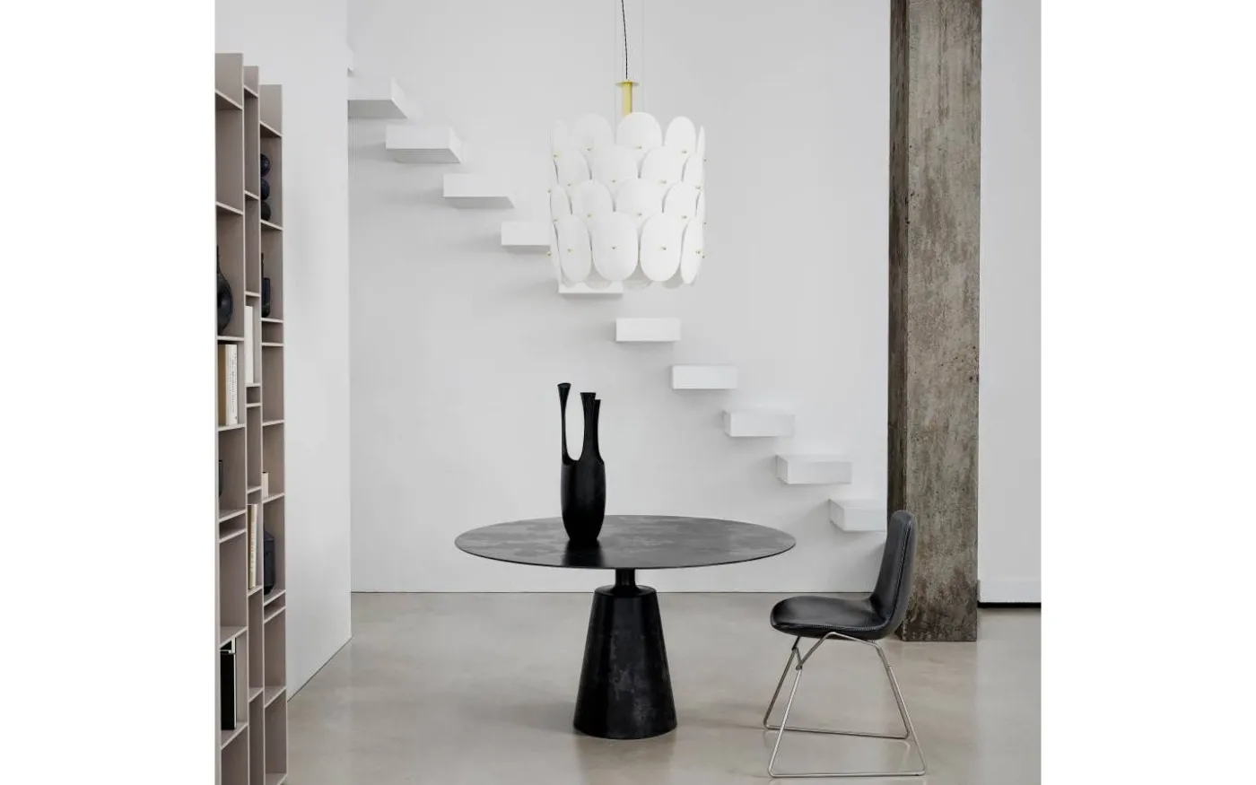 Omlott Taklampa 50cm Mässing/Vit