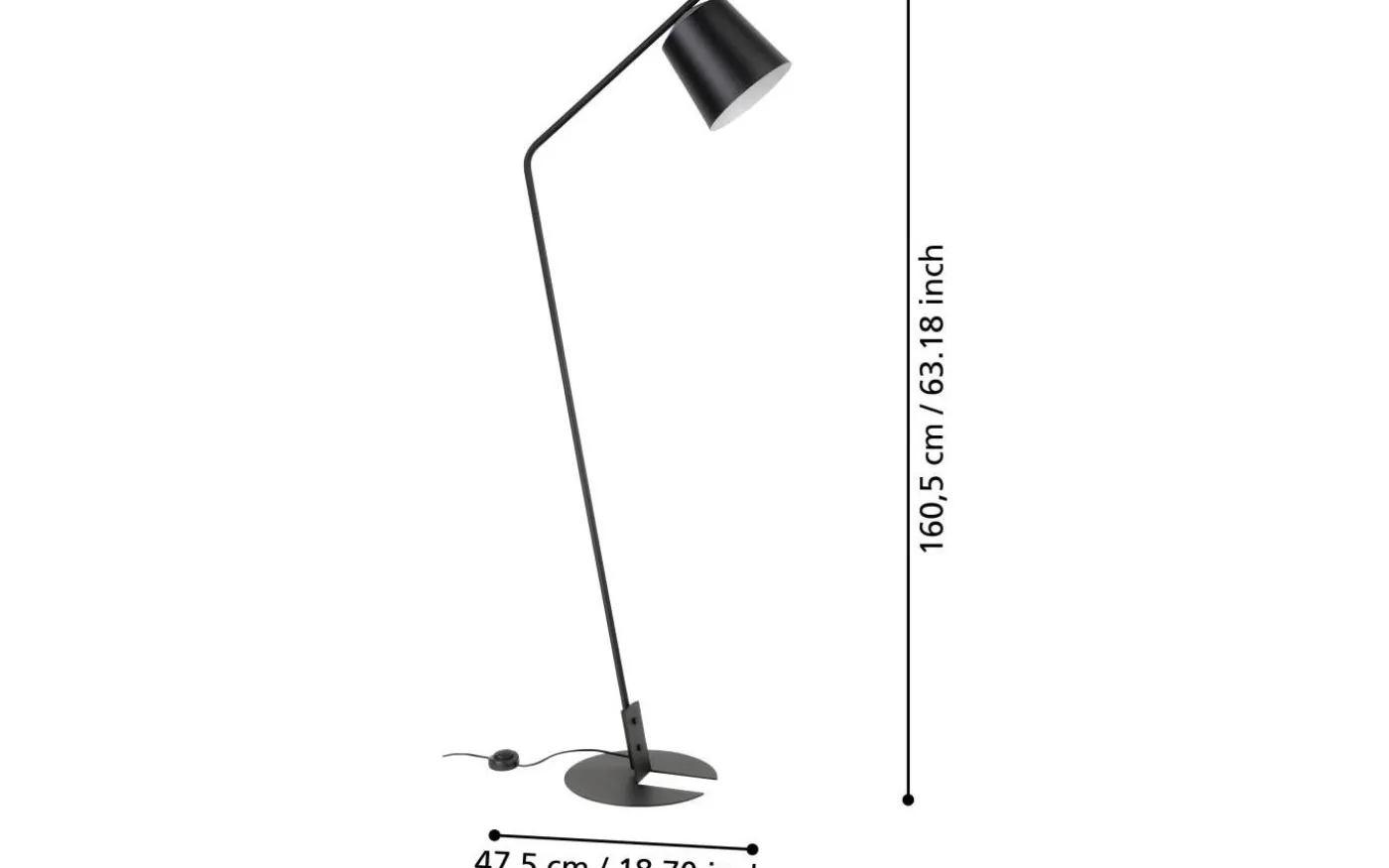 Oneda Golvlampa 161cm Svart