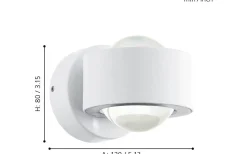 Ono 2 Vägglampa LED 3000K 2x2,5W Vit