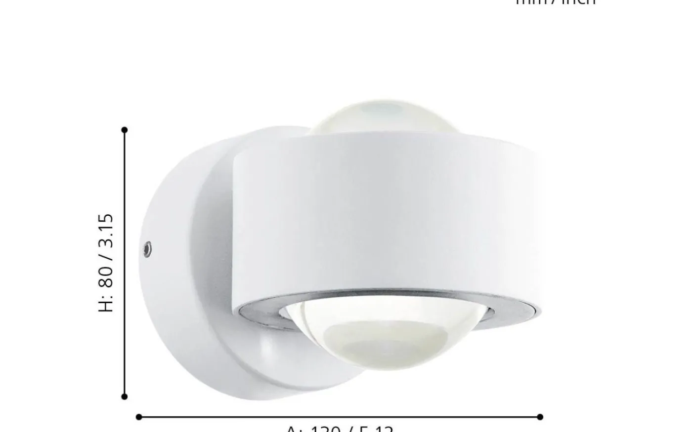 Ono 2 Vägglampa LED 3000K 2x2,5W Vit