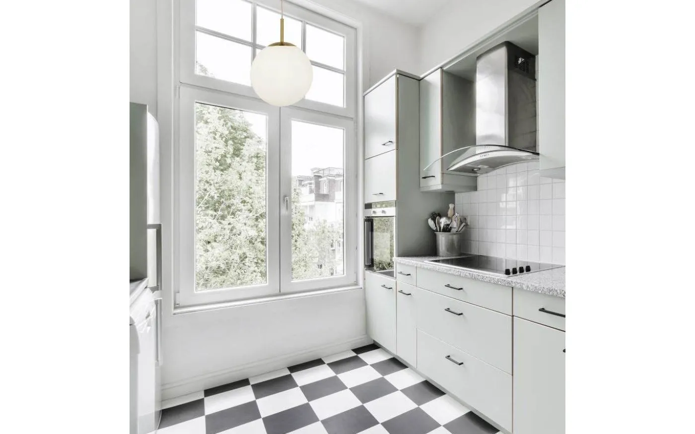 Opal Taklampa 30cm Matt Mässing