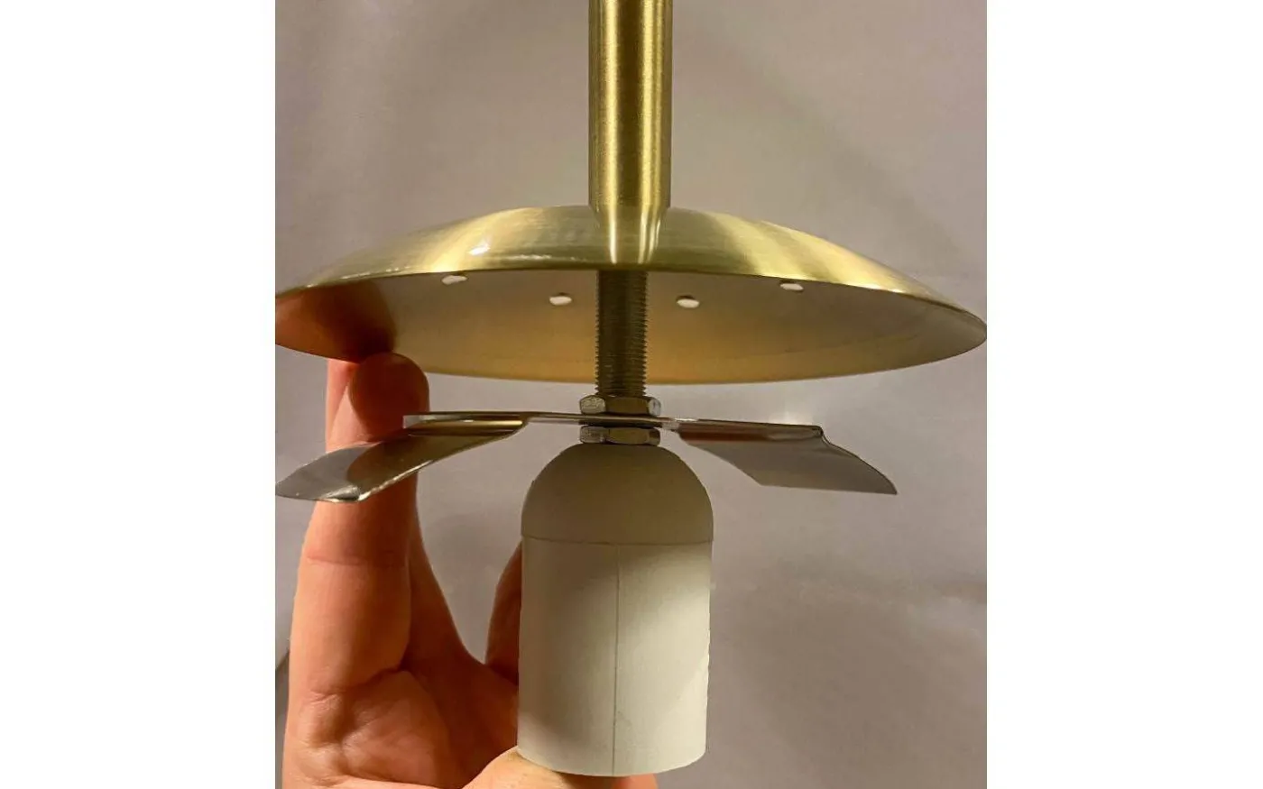 Opal Taklampa 30cm Matt Mässing