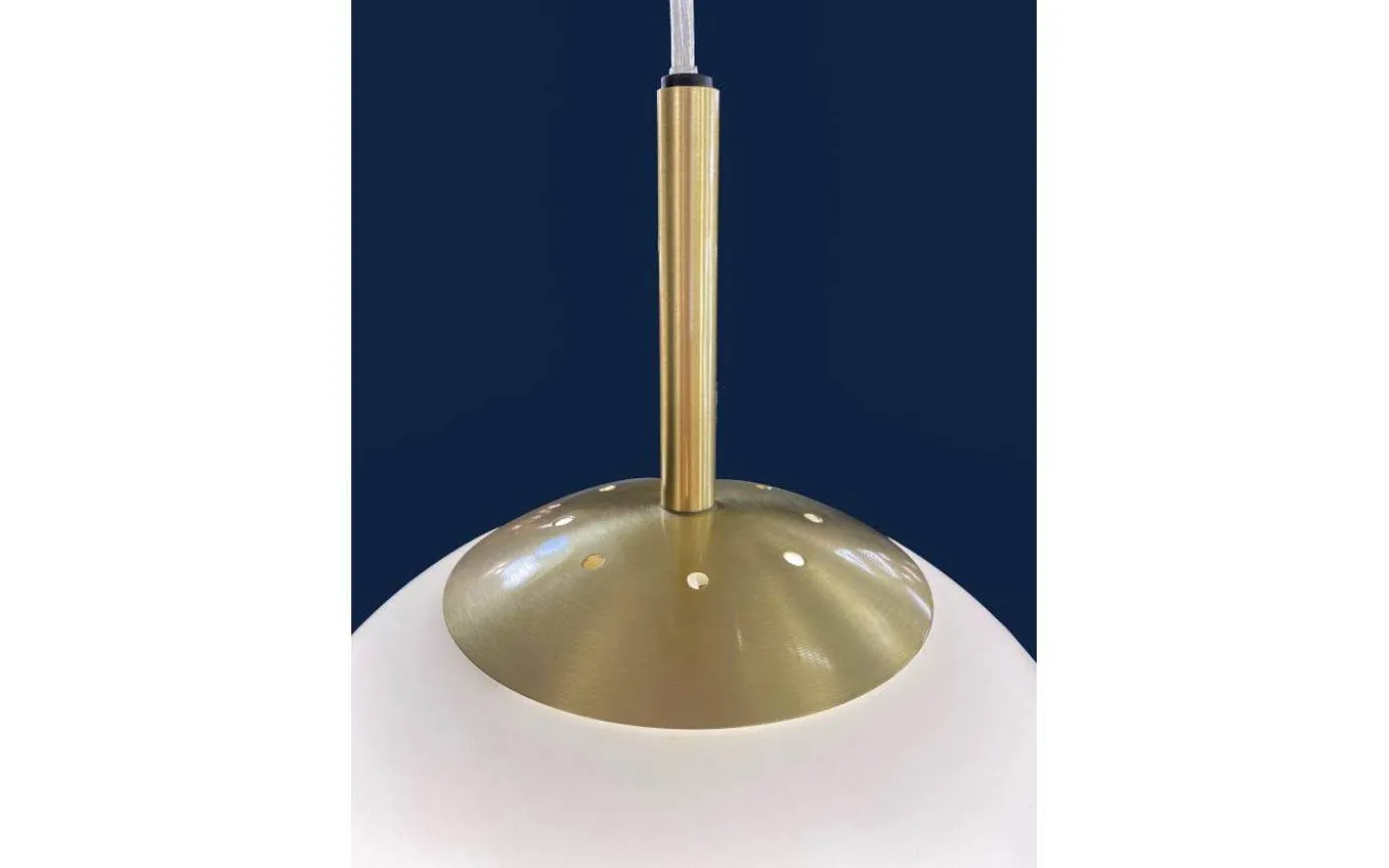 Opal Taklampa 30cm Matt Mässing