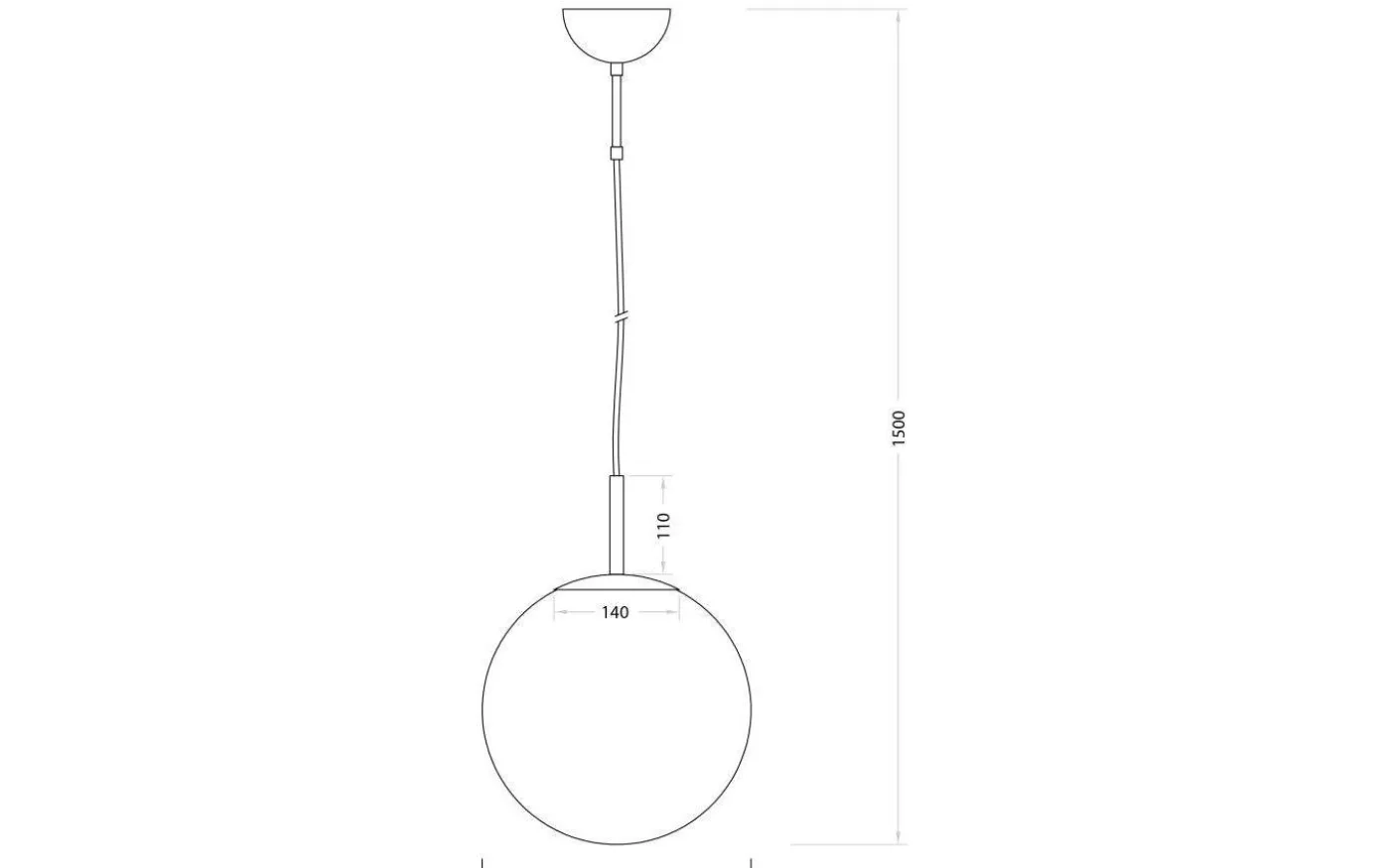 Opal Taklampa 30cm Matt Mässing