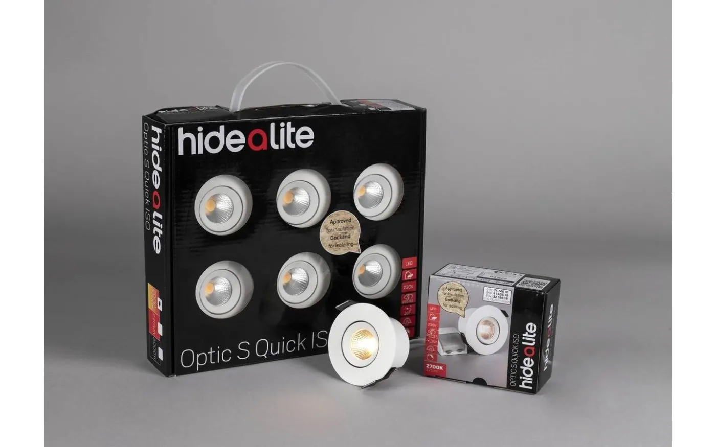 Optic S Quick ISO 6-pack Spotlight Dim to Warm 4,5W Vit IP44