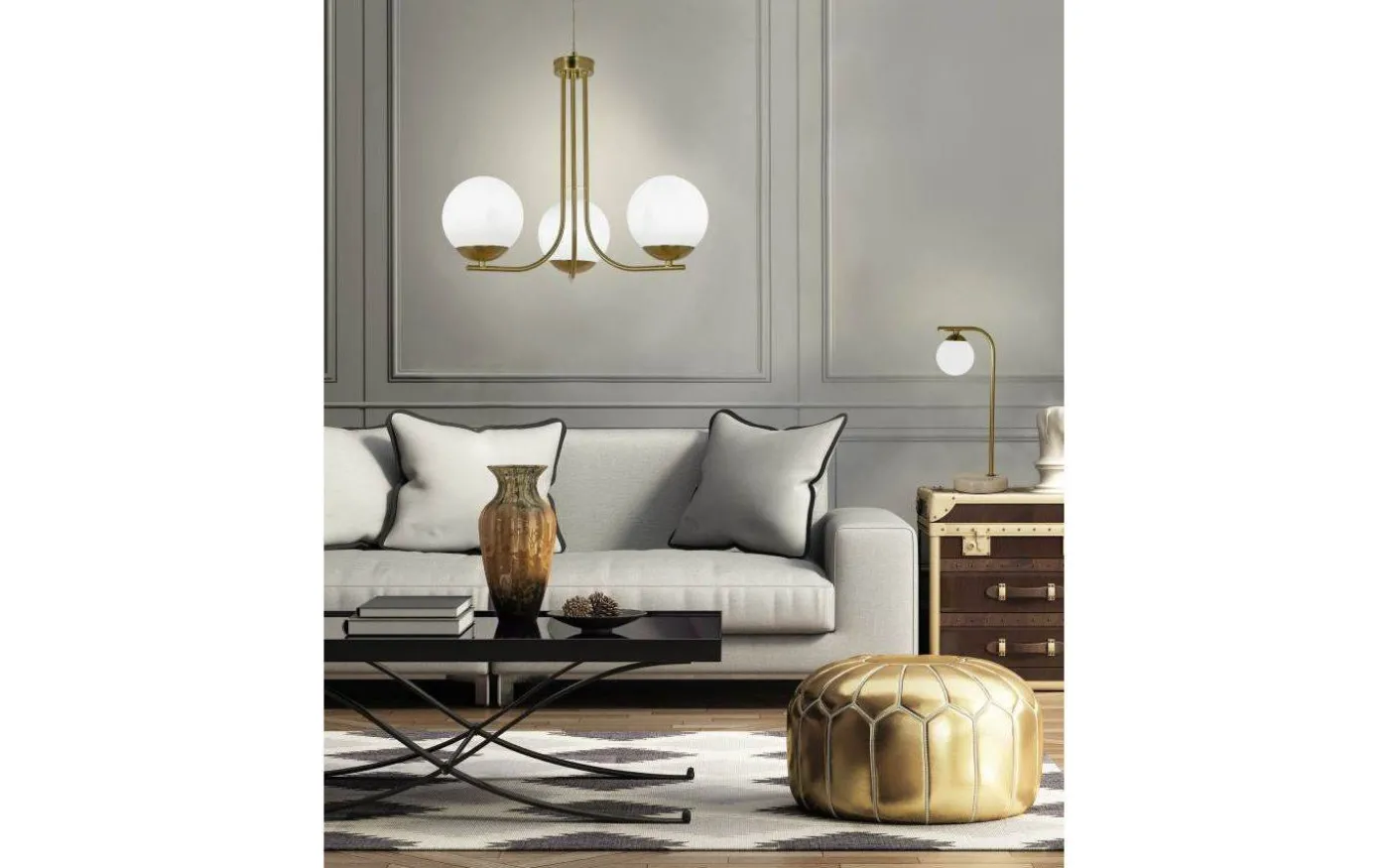 Orfeus Bordslampa 36cm Mässing