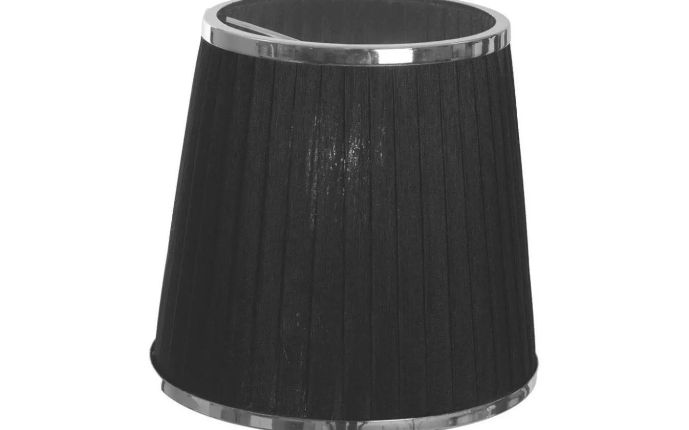 Organza Lampskärm Ø14cm Svart/Krom