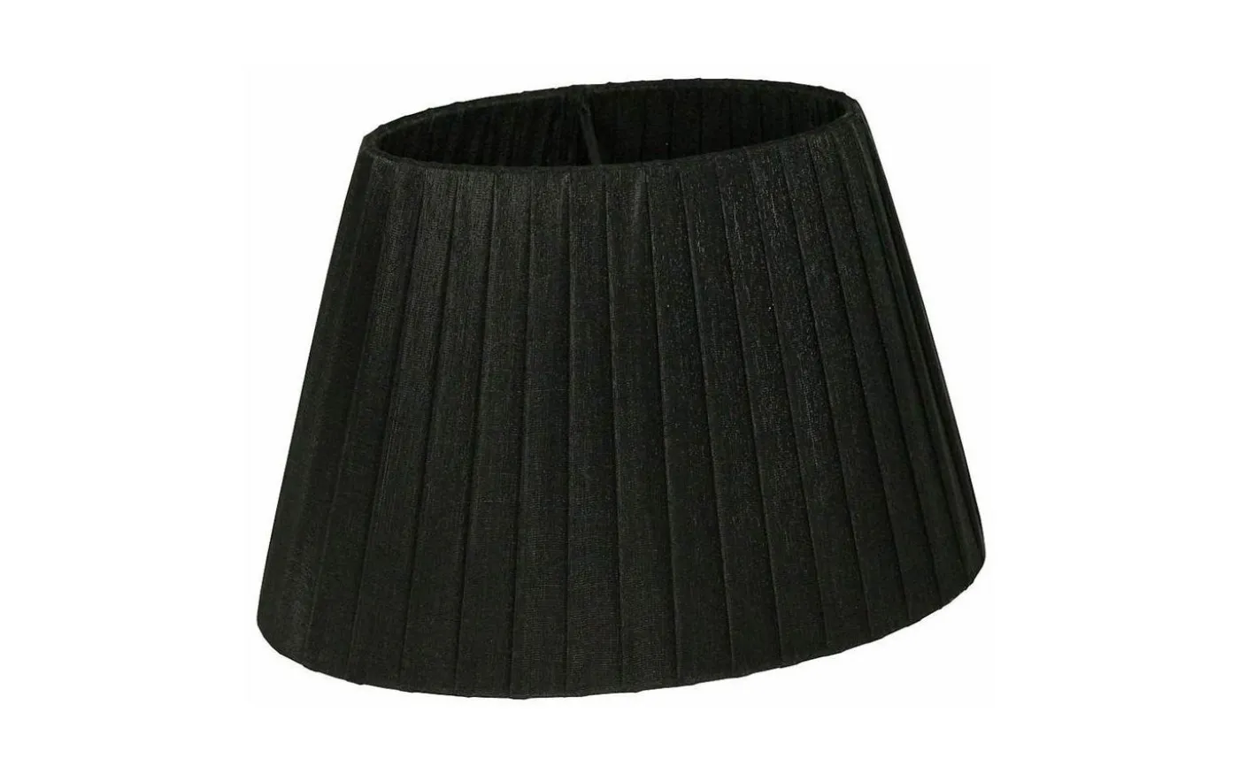 Organza Lampskärm Oval 22cm Svart