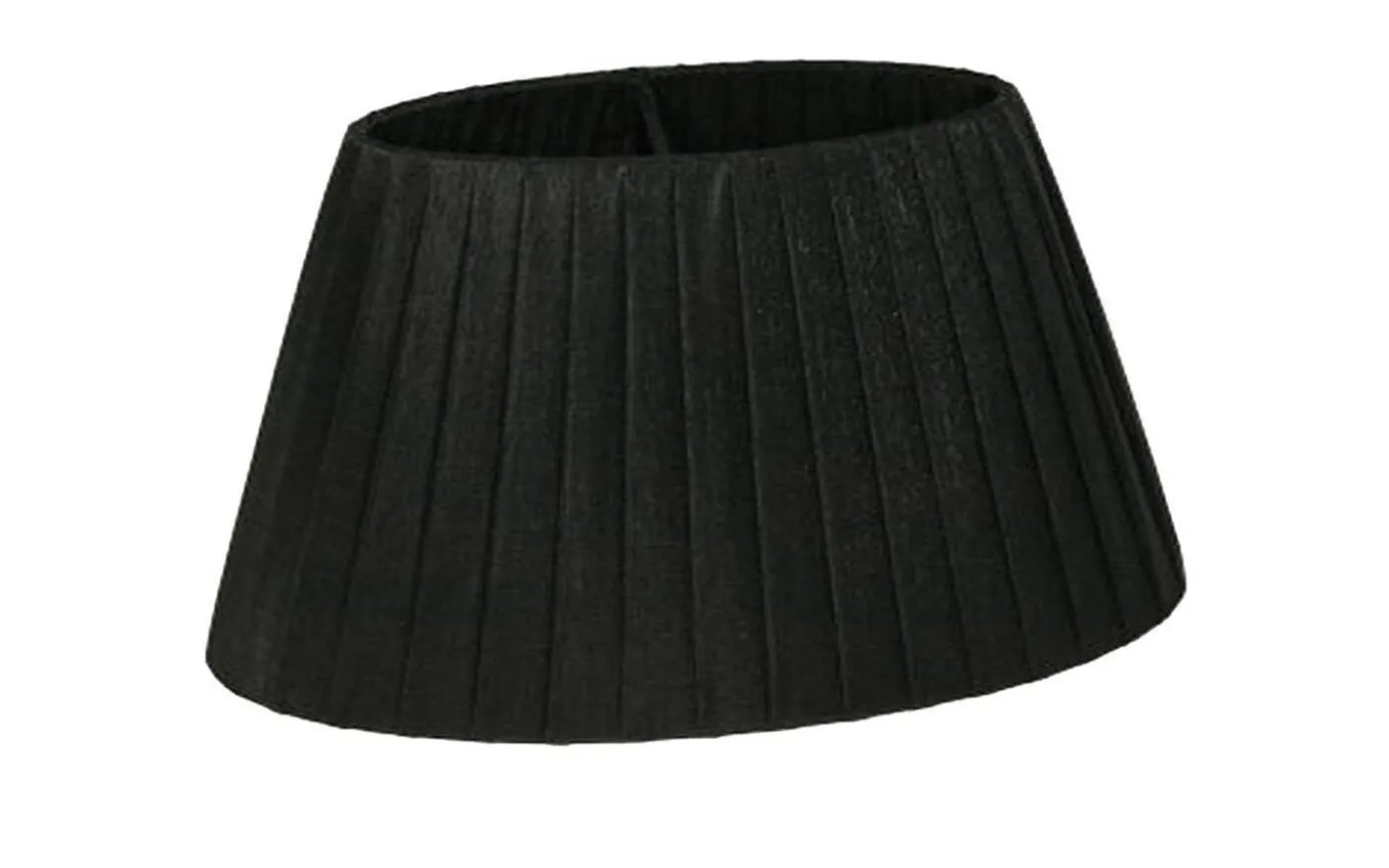 Organza Lampskärm Oval 28cm Svart