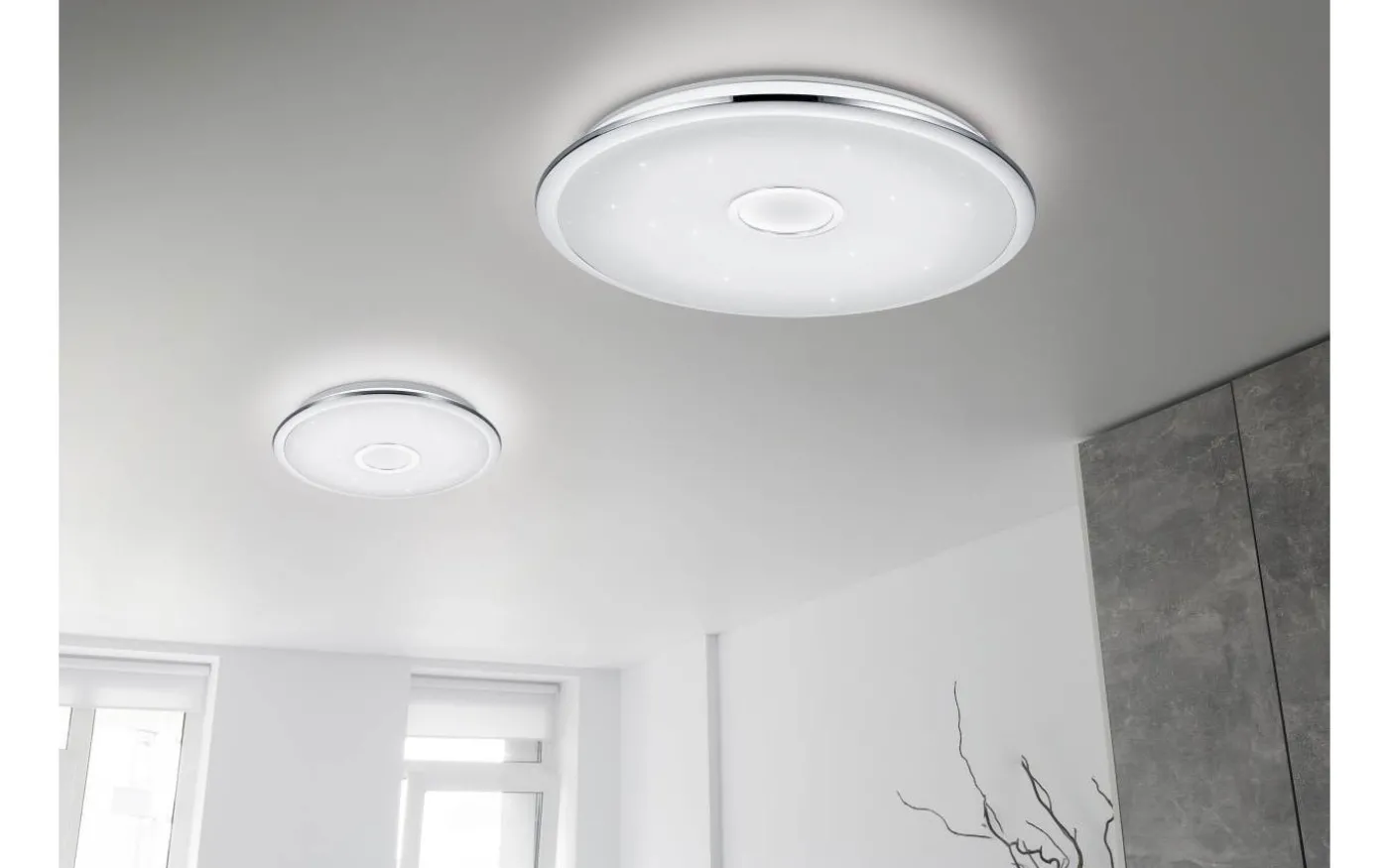 Osaka Plafond LED 65cm krom