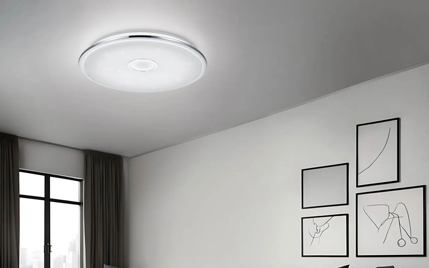 Osaka Plafond LED 65cm krom