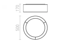 Otis Plafond 50cm 3xE27 Vit