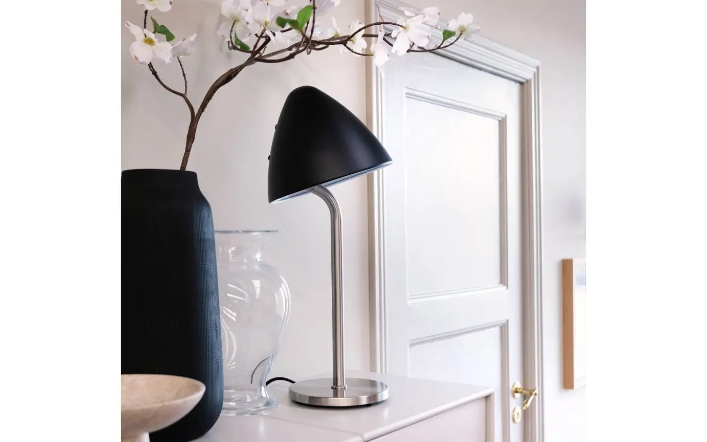 Oulu Bordslampa 47cm Svart/Borstad Stål