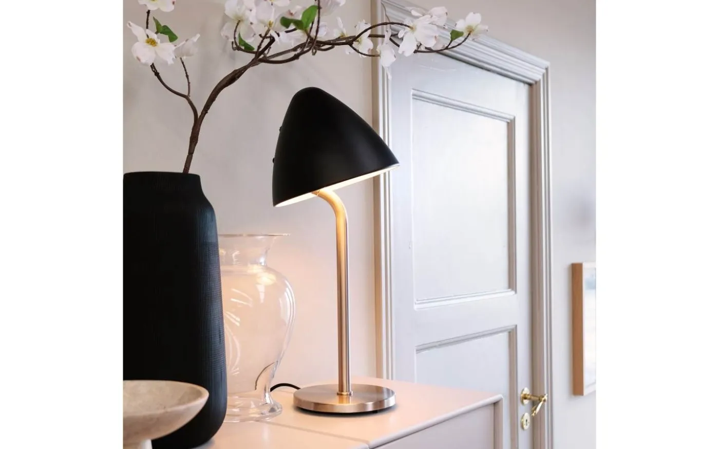 Oulu Bordslampa 47cm Svart/Borstad Stål