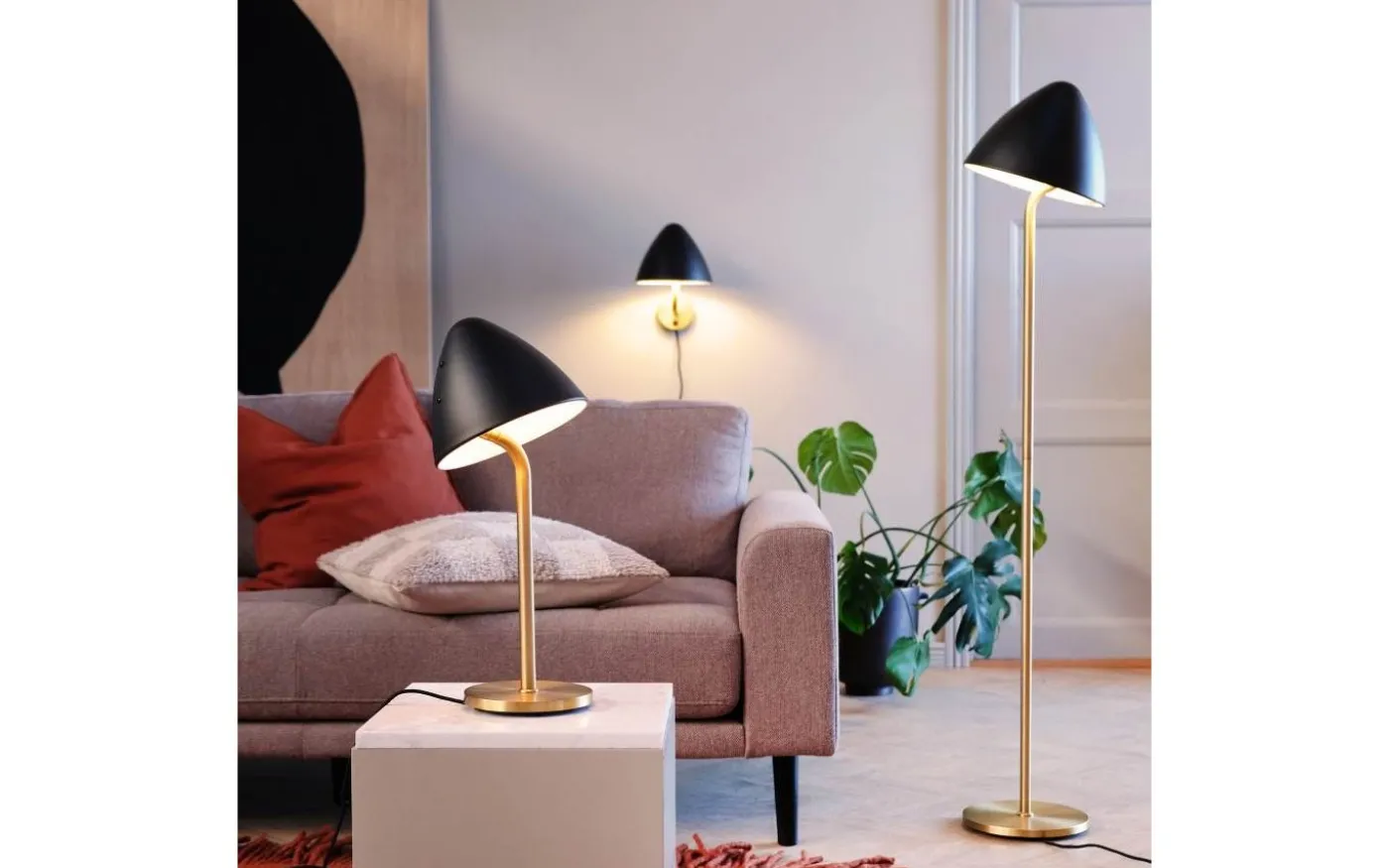 Oulu Bordslampa 47cm Svart/Mässing