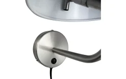 Oulu Vägglampa Svart/Borstad Stål