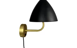 Oulu Vägglampa Svart/Mässing