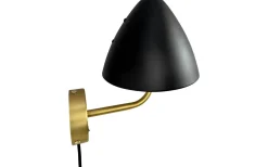 Oulu Vägglampa Svart/Mässing