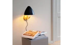 Oulu Vägglampa Svart/Mässing