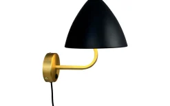 Oulu Vägglampa Svart/Mässing