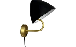 Oulu Vägglampa Svart/Mässing