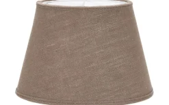 Oval Lampskärm 42cm Lin Mocka