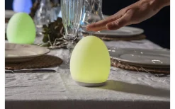 Oval Uppladdningsbar Nattlampa LED RGB+W 11cm