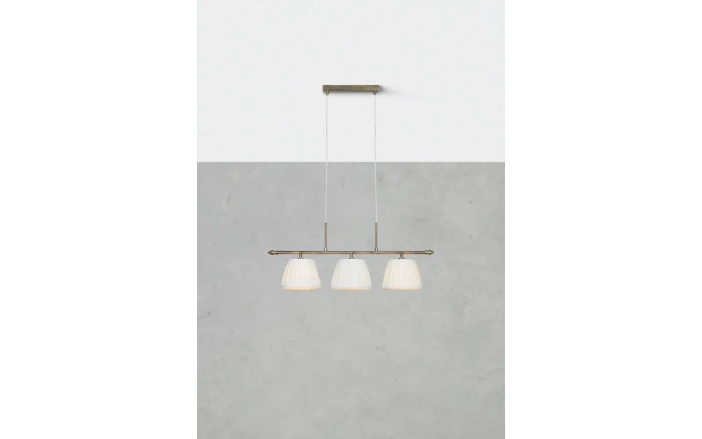 Oxford Taklampa 82,5cm Offwhite/Antik Mässing