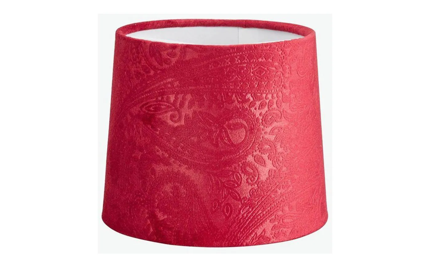Paisley Lampskärm Ø16cm Sammet Vinröd