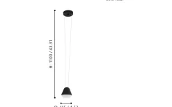 Palbieta Fönsterlampa 11,5cm GU10 LED 3000K 3W Svart