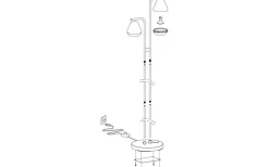 Palbieta Golvlampa 153cm GU10 LED 3000K 2x3W Svart