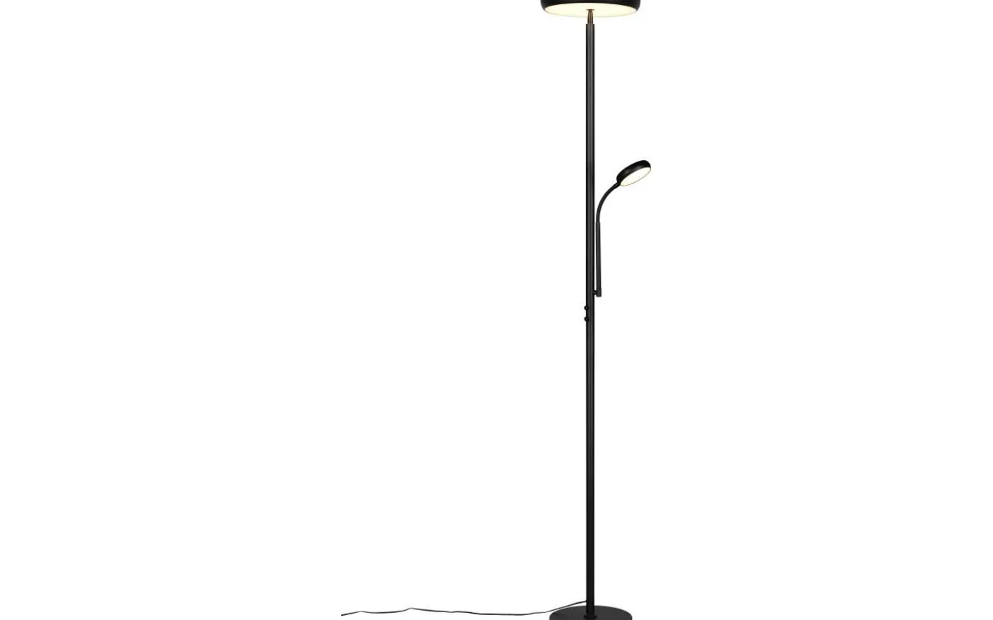 Palermo Golvlampa LED mattsvart med läslampa