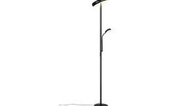 Palermo Golvlampa LED mattsvart med läslampa