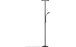 Palermo Golvlampa LED mattsvart med läslampa