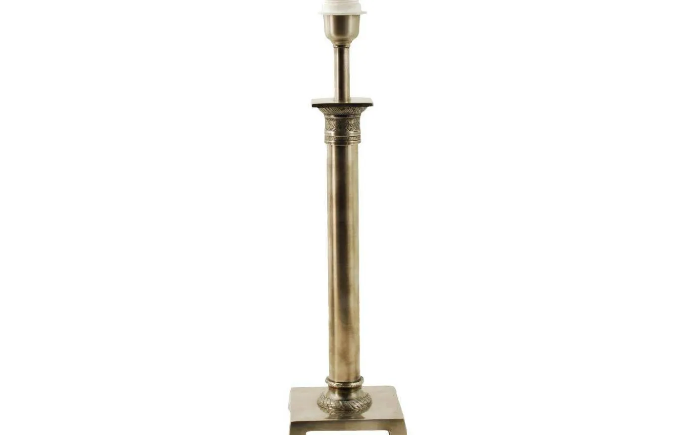 Palermo Lampfot 50cm Antik Silver