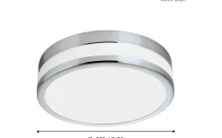 Palermo Plafond 23cm LED 3000K 11W Krom IP44