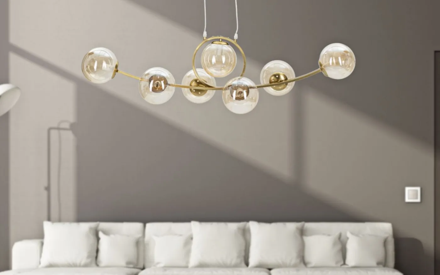 Palermo Taklampa 115cm Guld