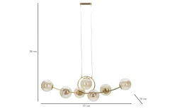 Palermo Taklampa 115cm Guld