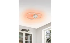 Palmaves Plafond 55cm LED 3000-6500K 9,5W med Fjärrkontroll Silver