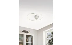 Palmaves Plafond 55cm LED 3000-6500K 9,5W med Fjärrkontroll Silver