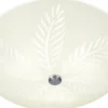 Palmblad Plafond 42cm Vit/Stål