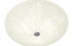 Palmblad Plafond 42cm Vit/Stål