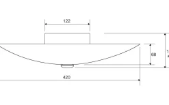 Palmblad Plafond 42cm Vit/Stål